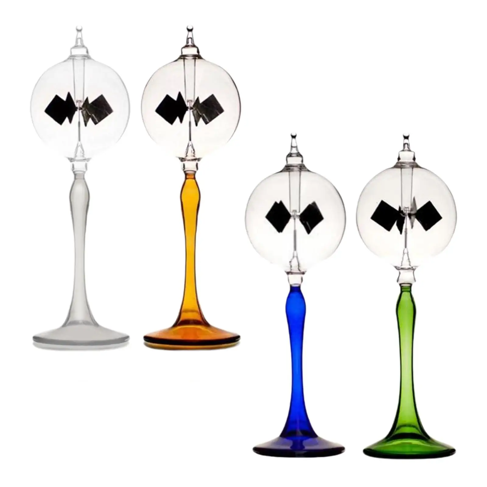 Solar Power Crookes Radiometer Science Toy Tabletop Ornament Windmill Art Crafts for Desk Shelf Office Cabinet Fireplace