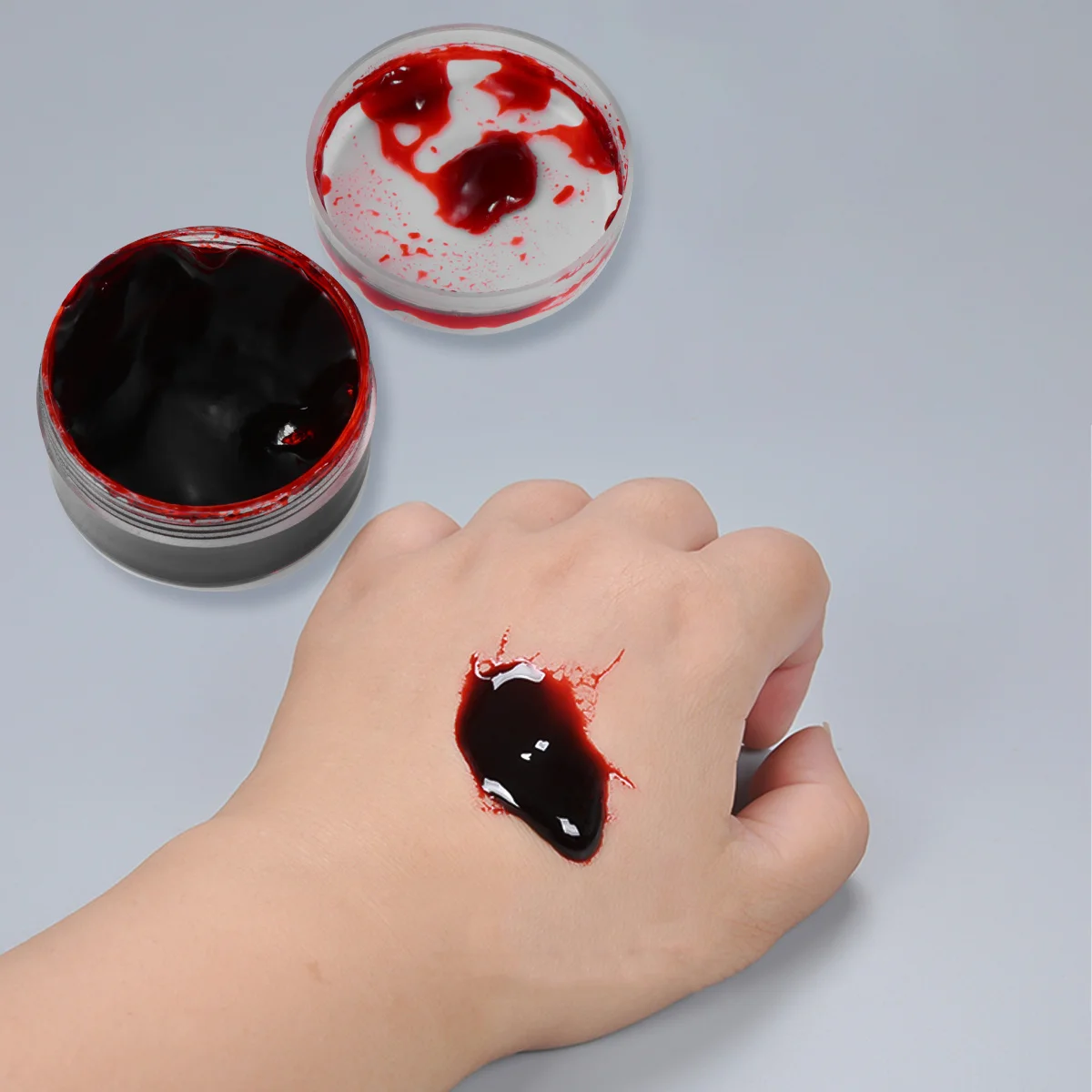 

3pcs Blood Gel Fake Blood Plasma Makeup For Halloween Horror Special Effects Realistic Red Stain Washable Easy Safe