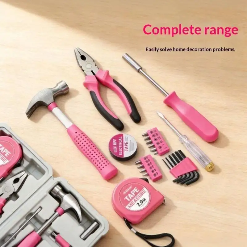 24Pcs Compact Home & Office DIY Hand Tool Kit Set For Household Improvement Repairs Wire CutterBH-ELEVEN