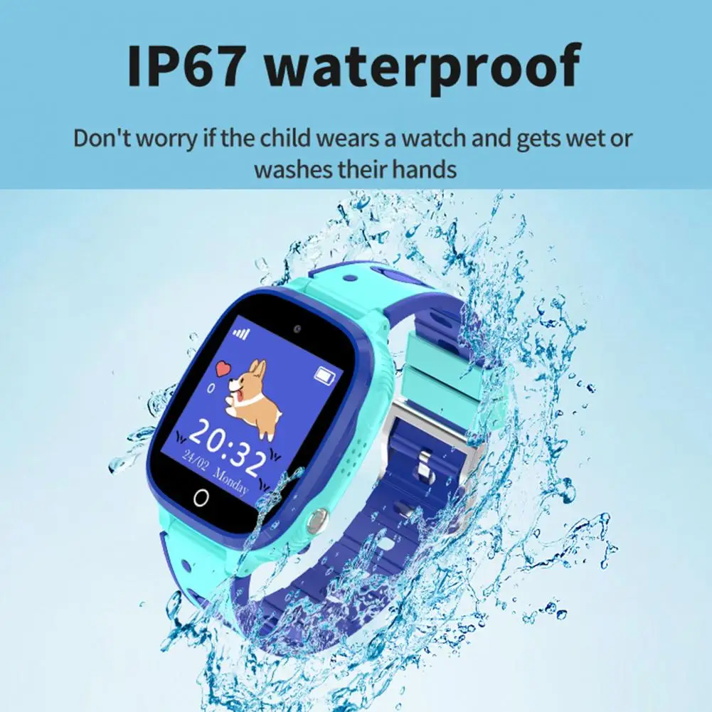 Kids Smart Watch with Camera 2G Network Two-Way Communication Waterproof Multifunction Watch Sleep Monitor Pedometer Alarm Clock