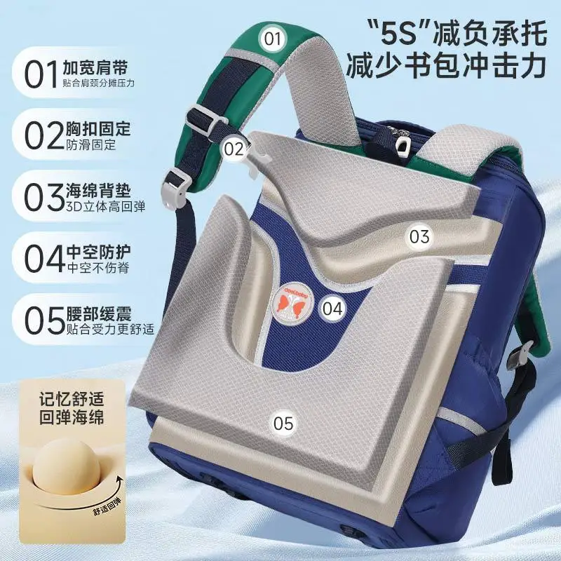 Easy-Use Backpack for Elementary Students, School Bag for Boys Girls,Simple Kids Bookbag with Ergonomic Design,Back to School
