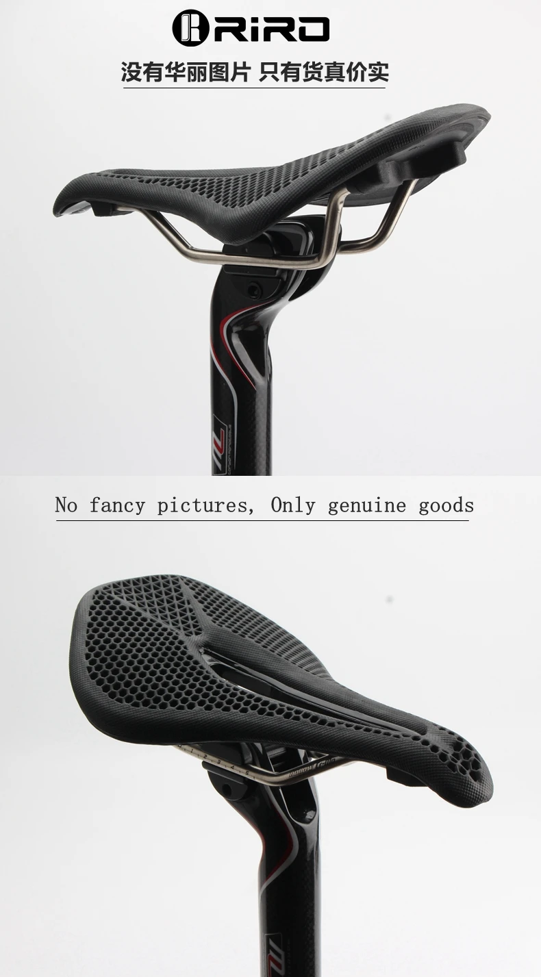 RIRO MTB 3D Fahrradsattel Honeycomb Bionic Struktur Bequemes Kissen Verschleißfestes, langlebiges, rutschfestes Rennradzubehör – Detail 9