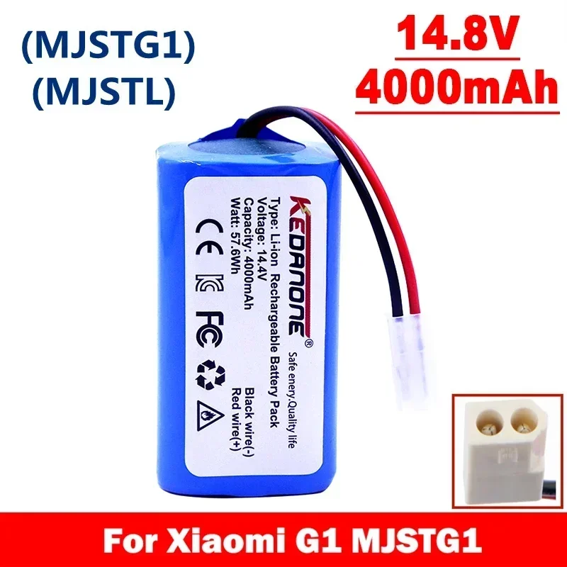 

Original 14.8V 4000mAh Li-ion Battery for Xiaomi G1 MI Robot Vacuum-Mop Essential MJSTG1 Robot Vacuum Cleaner 18650 Battery Pack