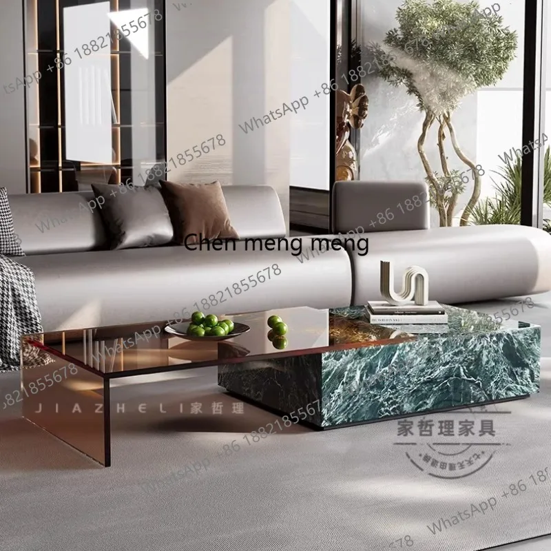 

New living room coffee table square acrylic coffee table designer creative coffee table