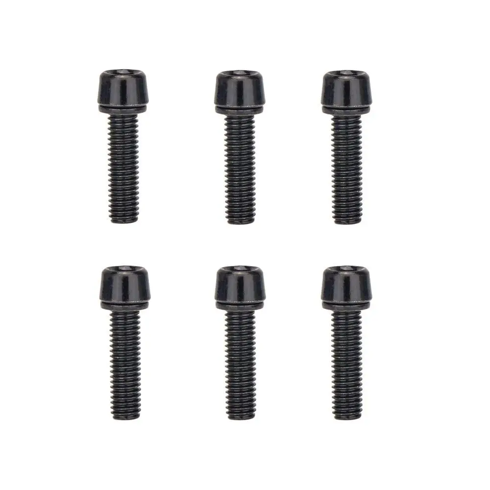 

6PCS M5*18mm Bike Stem Bolts Titanium-plated Corrosion Resistance Bicycle Riser Screws Hard Tight Threads