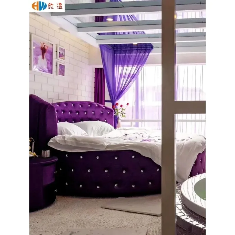QQ132 Couple Apartment round Water Bed Furniture Hotel Hotel Electric  Inn Bed