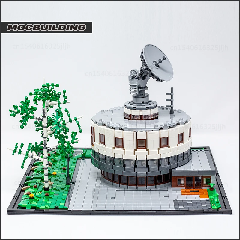 Space MOC Building Block Satellite Earth Station Technology Bricks Science Creative Model DIY Assembly Toys Collection Gifts