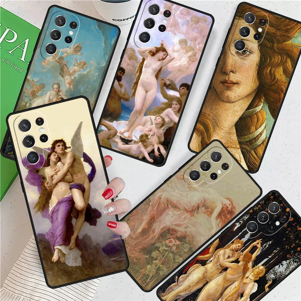 

Art Painting Birth Of Venus For Samsung Galaxy S24 Ultra S21 S22 S8 S9 S10E Note 10 20 Plus FE S23 Phone case Cover Coque