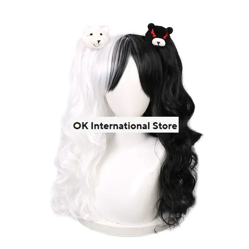 ゲームダンガンロンパ別のエピソード: 超絶望モノクマコスプレ衣装ウィッグ女性のセクシーな着物スカート女性かわいいパーティースーツ