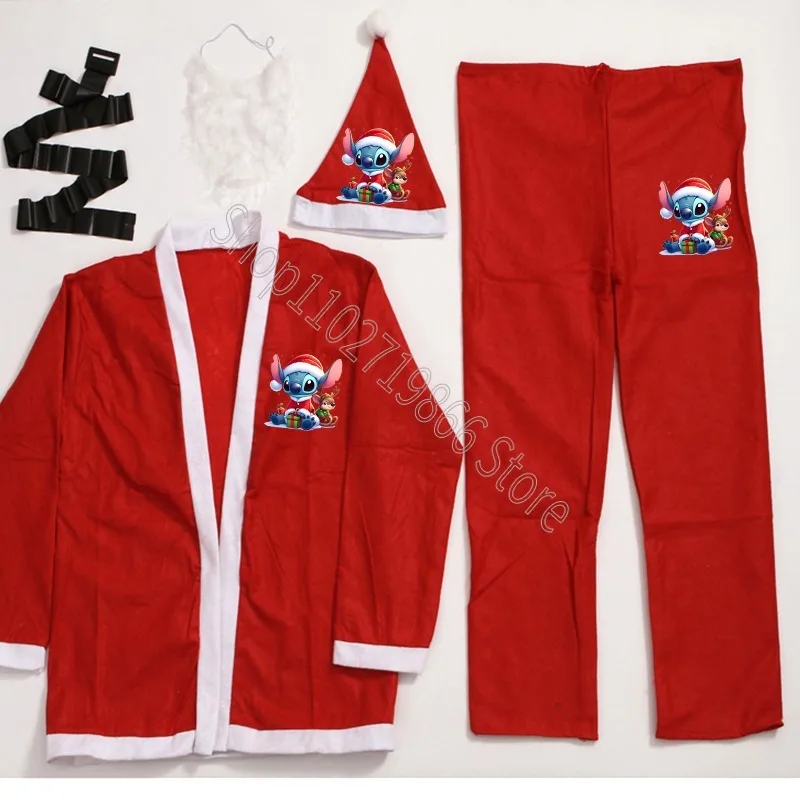 CAN o & Stitch-Costume de père Noël de Noël pour adultes, accessoires de cosplay de Noël Disney, vêtements du Nouvel An, décorations de fête, cadeaux, 2025