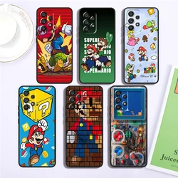 Cartoon Game Super M-Marios For Samsung A53 A52 A33 A32 A51 A71 A21S A13 A73 A50 A22 A23 A03 A72 A54 A12 5G Black Back