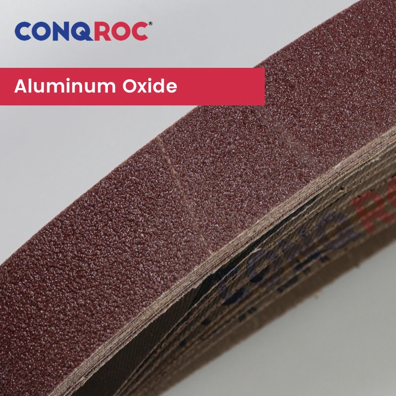 10 pièces 30x533mm bandes abrasives oxyde d'aluminium 1-3/16 "x 21" bandes abrasives P36 ~ 600