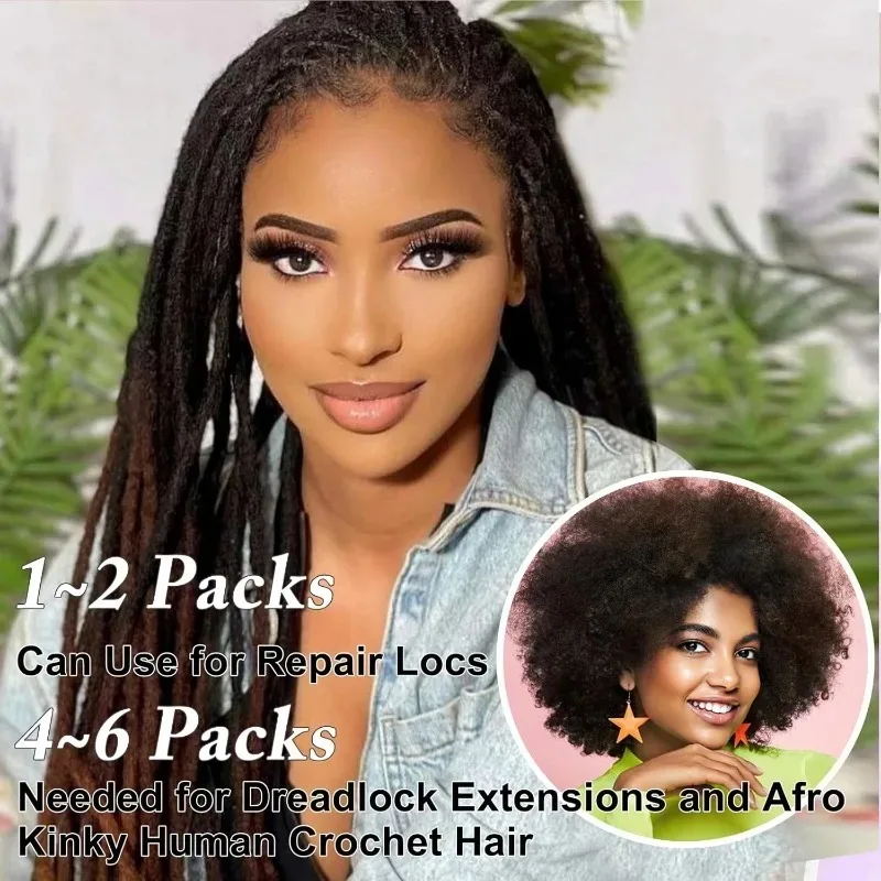 613 Blondes Afro-Kinky Echthaar in Großmengen zum Flechten, Lockiges Haar in Großmengen für Twist-Häkelzöpfe, Mini-Twists oder Dreadlock-Verlängerungen – Detail 5