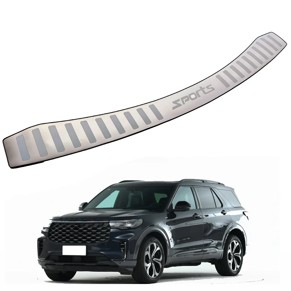 For Ford Explorer 2015 2017 Car Accessories Rear Bumper Protector Door Sill Scuff Plate Stainless Steel Trunk Trim 2013 2014