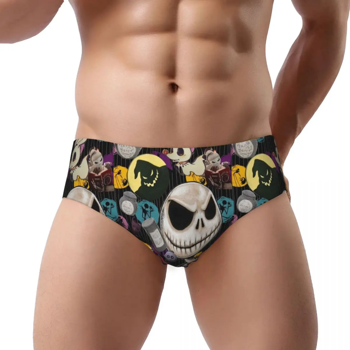 Custom Jack SkellingtOn Halloween Brief Panties Womens Comfort Stretch The Nightmare Before Christmas Underwear