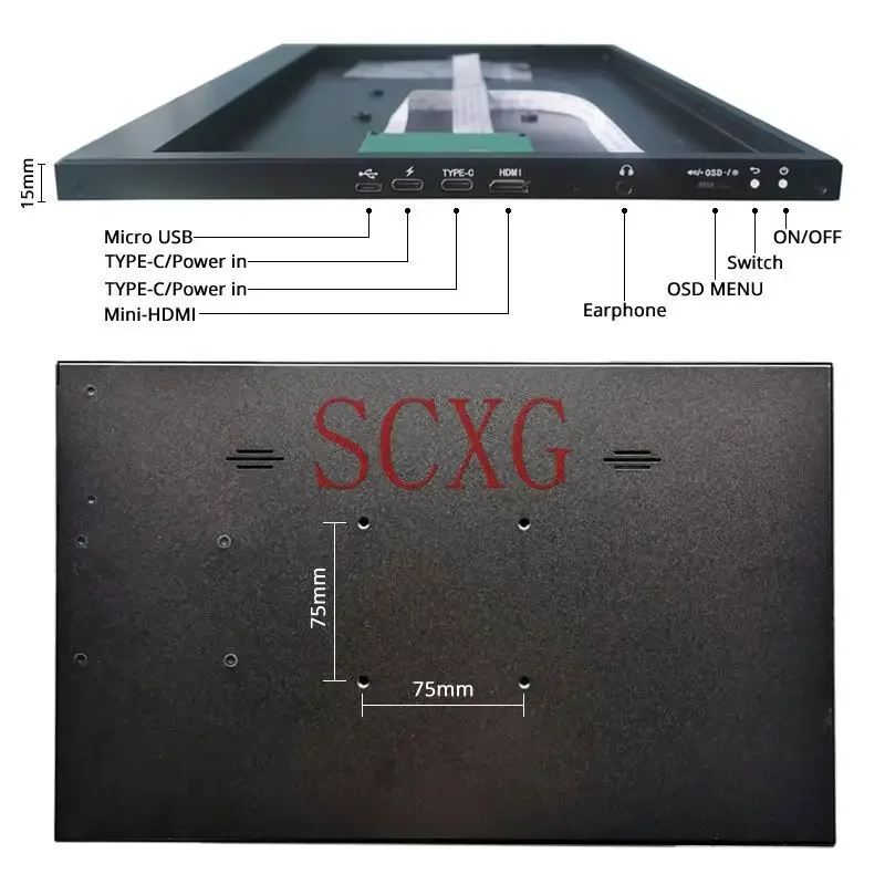 Fit LP133WF1 LP133WF2 LP133WF4 Controller Board+Metal Case DIY Refit Kit Mini-HDMI 1920*1080 EDP 30 Pin Micro USB 2 TYPE-C 13.3