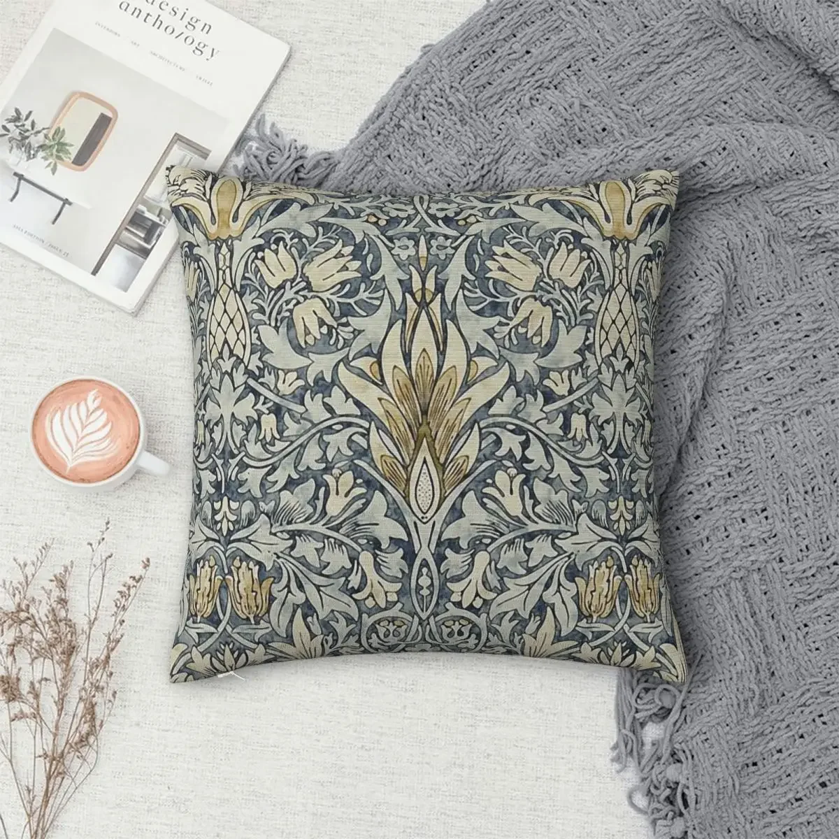 

William Morris Snakeshead Pattern Pillowcase Polyester Pillows Cover Cushion Comfort Throw Pillow Sofa Decorative Cushions Used