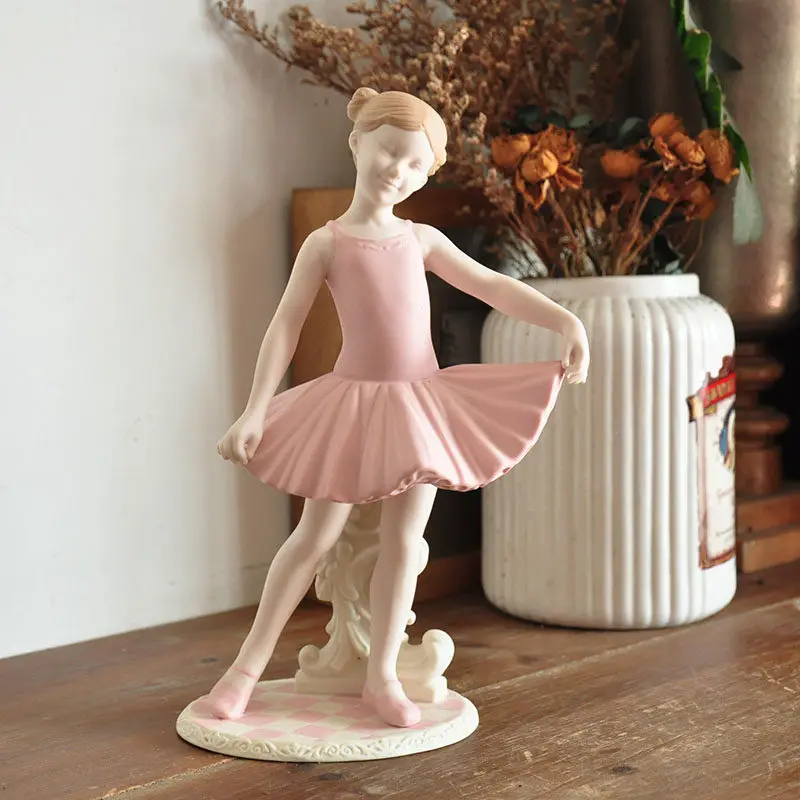 Retro style ballet girl ceramic ornaments,artistic decorations for living room bedroom office tabletops,showcase decoration gift