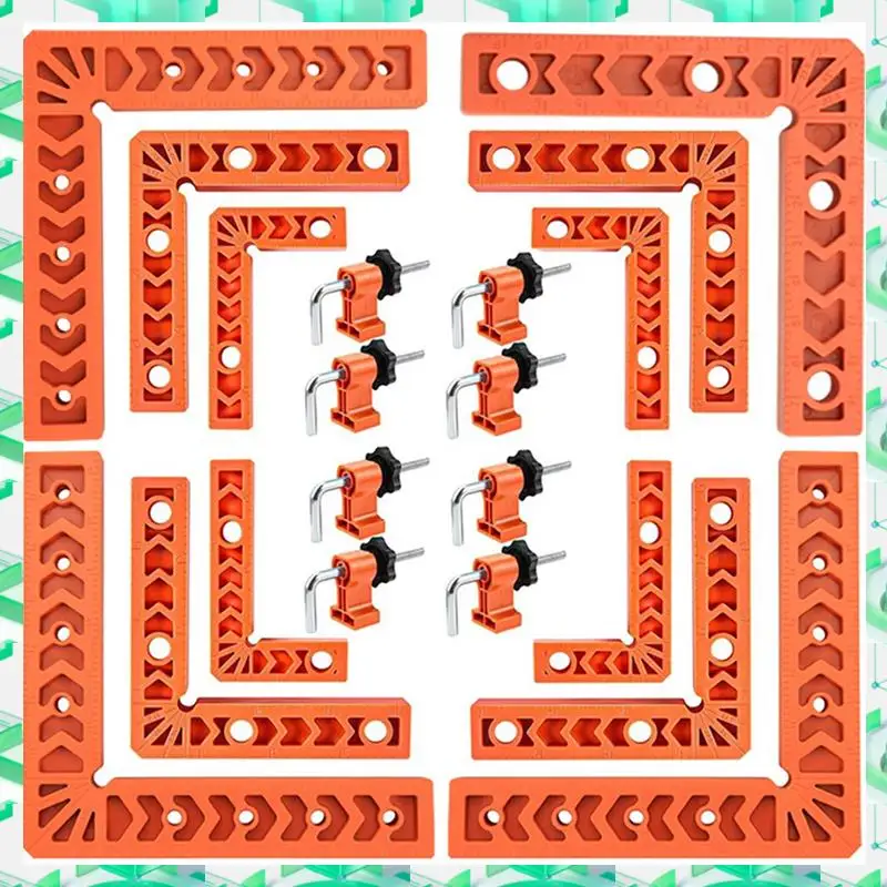 

FIZP 90 Degree Clamp Positioning Squares Right Angle Clamps For Picture Frame Box Cabinets Drawers Woodworking Tool