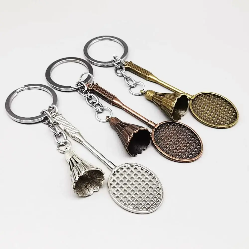 Liga Badminton Raquete Pingente, Vintage Keychain, Acessórios do presente, Novo, Peteca