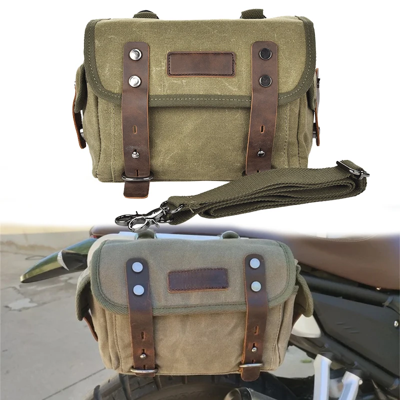 

Motorcycle Pannier Bag Cruiser Motorbike Saddle Bags Travel Luggage Bag Universal Motorcycle Side Bag Waterproof Canvas