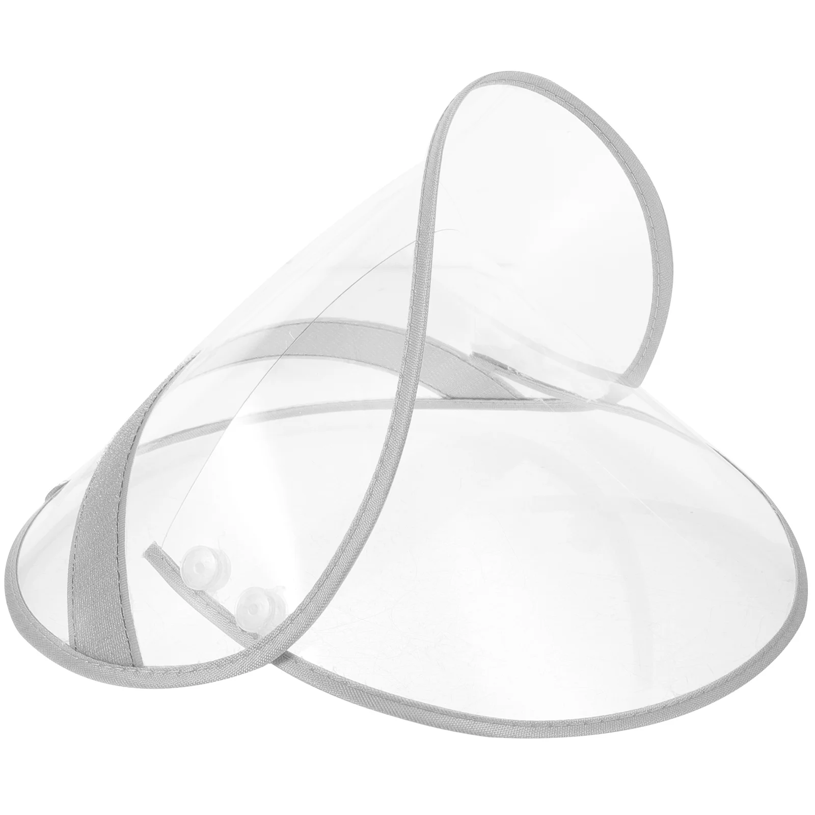 

1 Piece Raincoat Hat Rim Removable Face Mask Transparent Weatherproof Face Hat Accessory Raincoat Hood