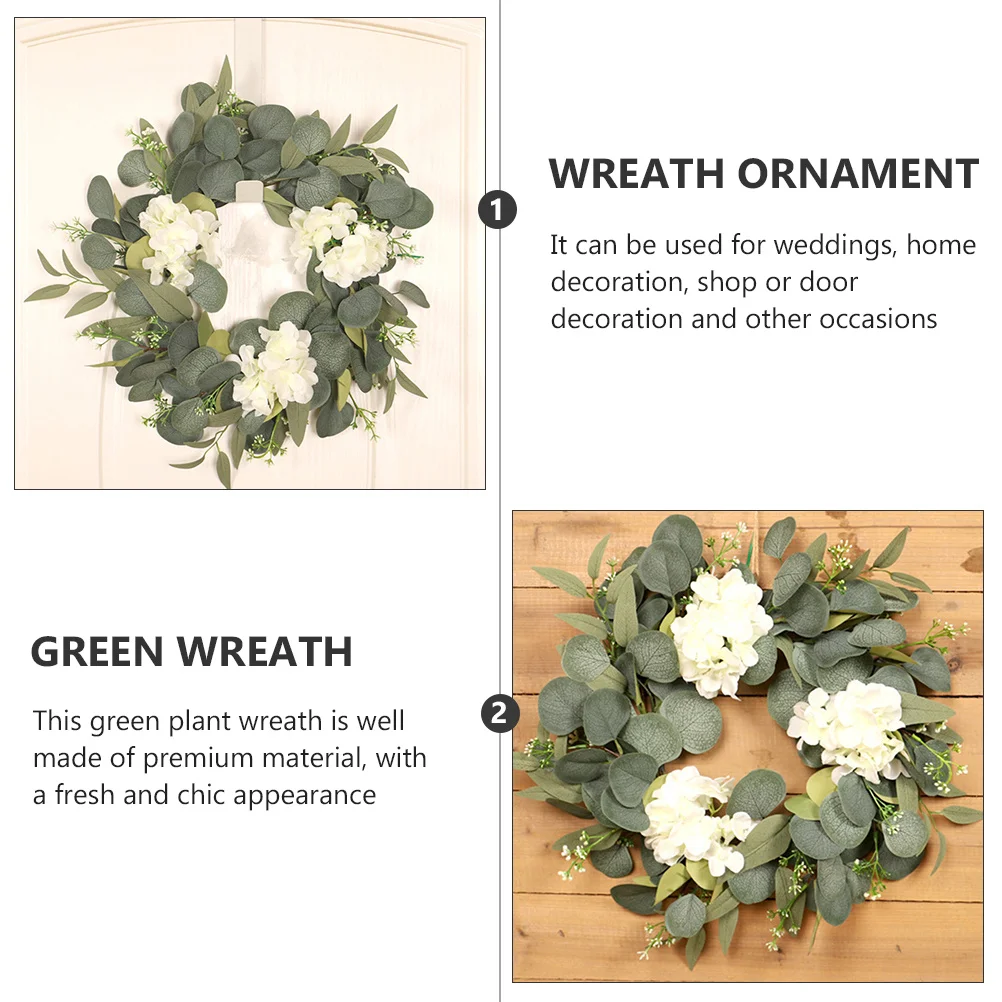 

1Pcs Simulation Wreath Green Plant Hanging Garland Rustic Style Door Decoration Wedding Home Shop Wall Hanging Decor Imitation