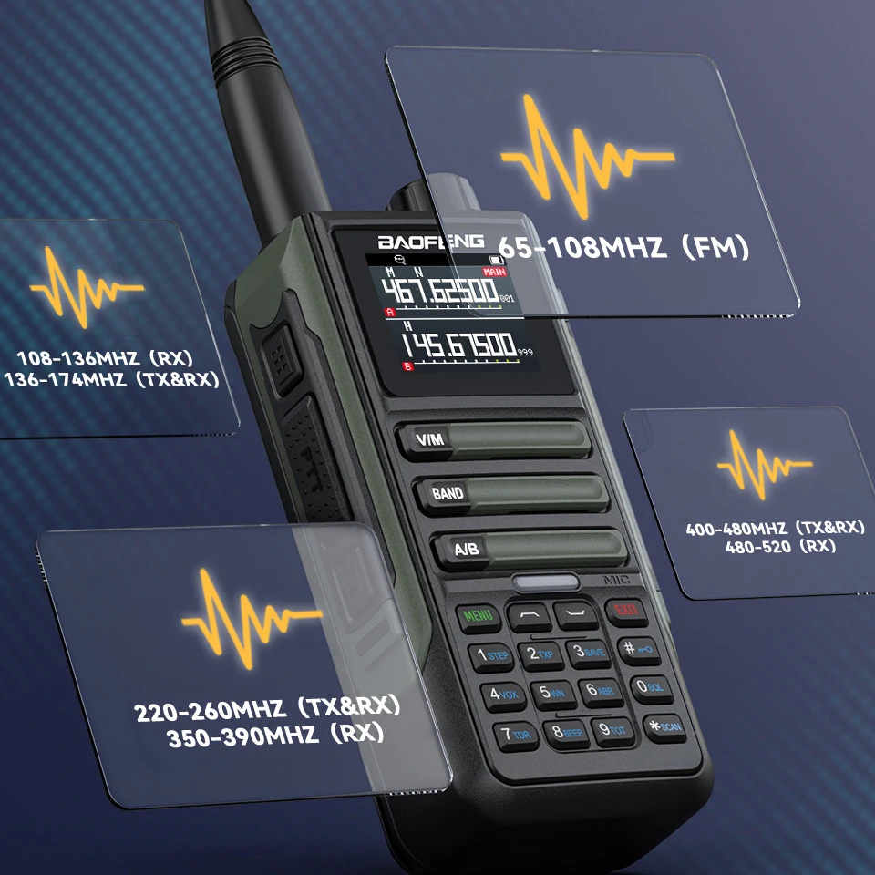 Baofeng UV-16M Walkie Talkie daleki zasięg Mulit Band AM FM wodoodporna bezprzewodowa kopia wysokiej mocy dwukierunkowa CB Radio