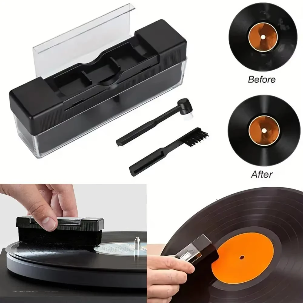 Miwayer LP Vinyl Record Cleaning Kit, Anti-static Dust Removal Brush Suitable for Phonograph Turntable Maintenance