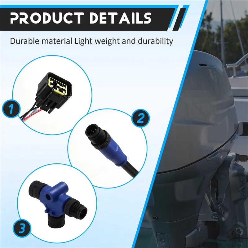 

【Горячая распродажа!】Интерфейсный кабель двигателя для подвесных двигателей Yamaha NMEA 2000 06653-ZZ3-760HE, 6-контактный, для Lowrance Simrad B&G Navico Garmin