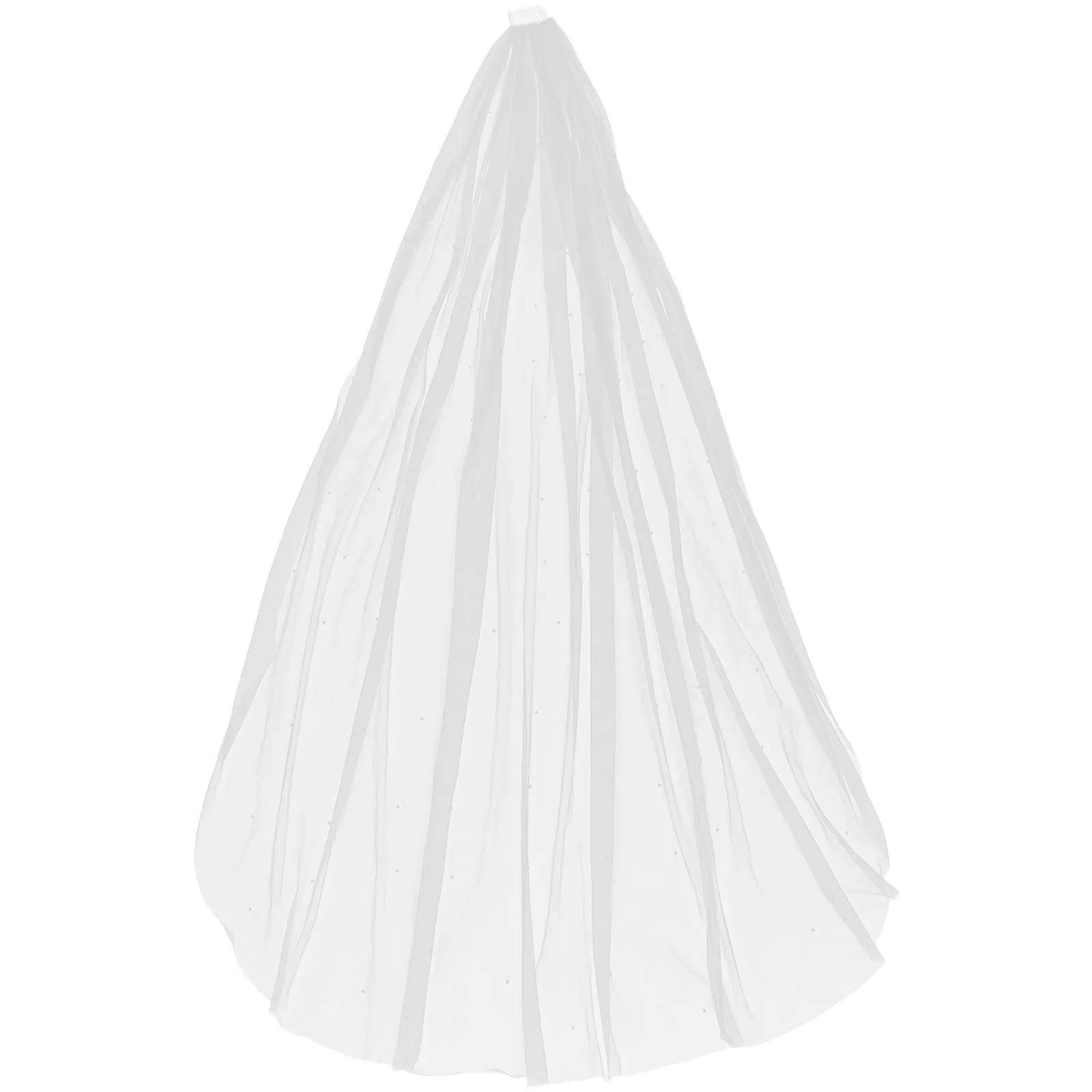 

Bridal Veil Pearl Embellished Short White Tulle Comb Wedding Hair Accessory Bachelorette Headpiece Elegant Bridal Hairpiece