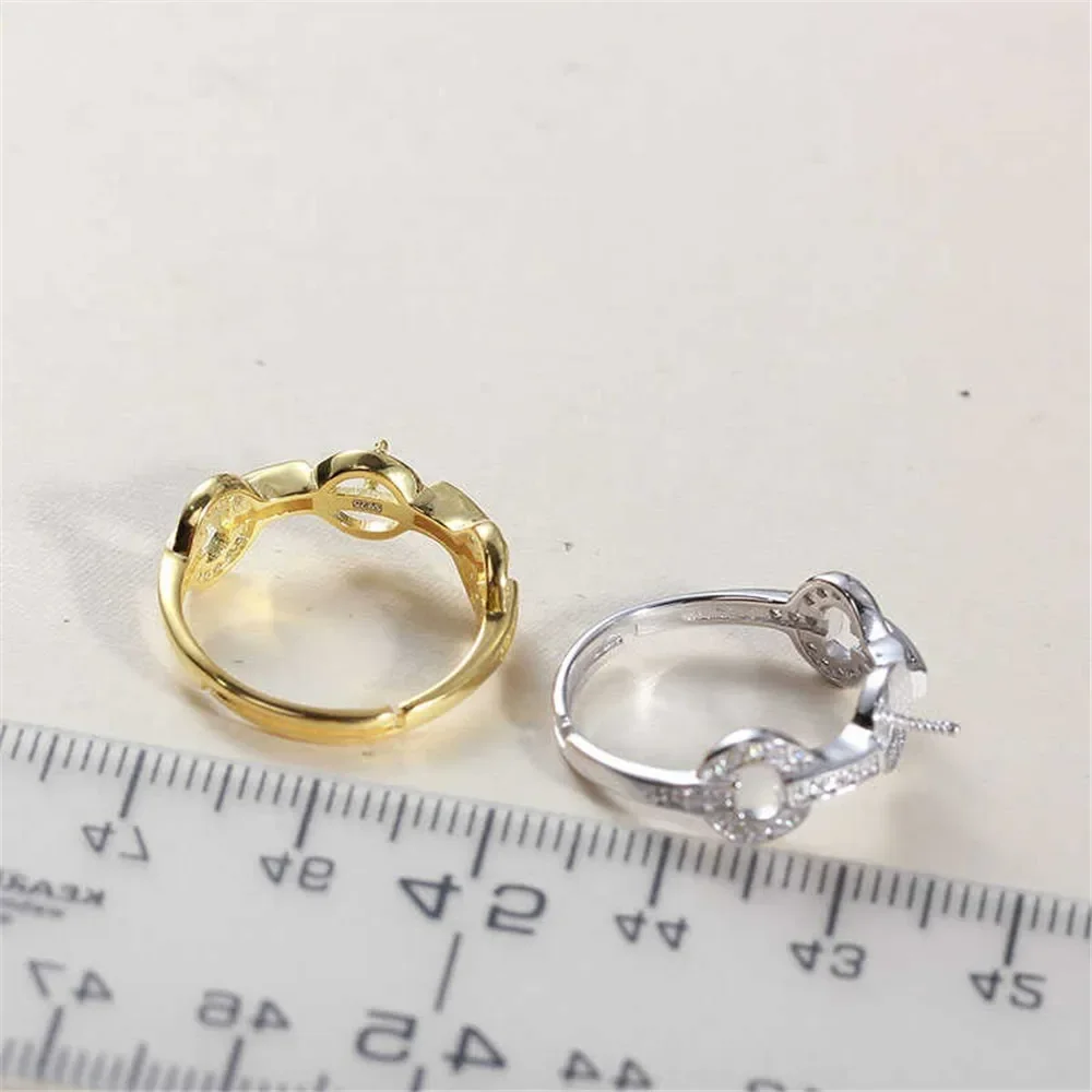 Solid S925 Sterling Silver Pearl Ring Settings Findings & Accessories - for Jewelry Making Bulk Wholesale Craft Supplies 8-12mm