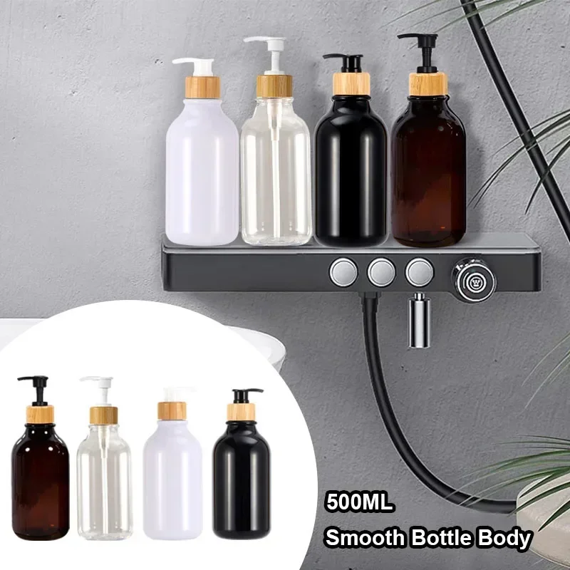 500ml Sub-bottling Essential Oil Bottle Bathroom Large Capacity Shampoo Shower Gel Bottles Refillable Lotion Liquid Storage