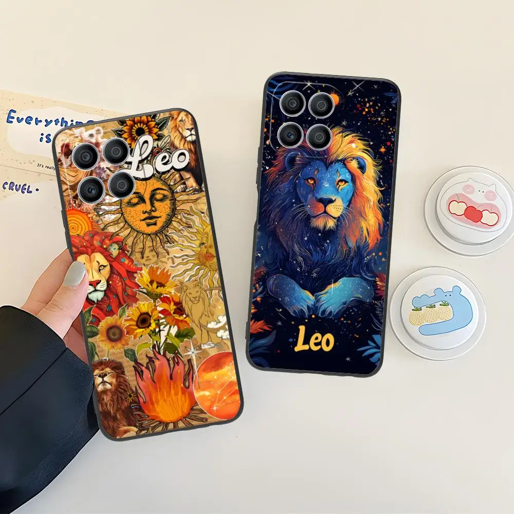 Zodiac Sign Leo حافظة هاتف محمول لهاتف Honor 90 80 70 60 50 30 20 10 9 8 7 Pro S SE Lite 5G غطاء طباعة ملون فاخر جميل #5