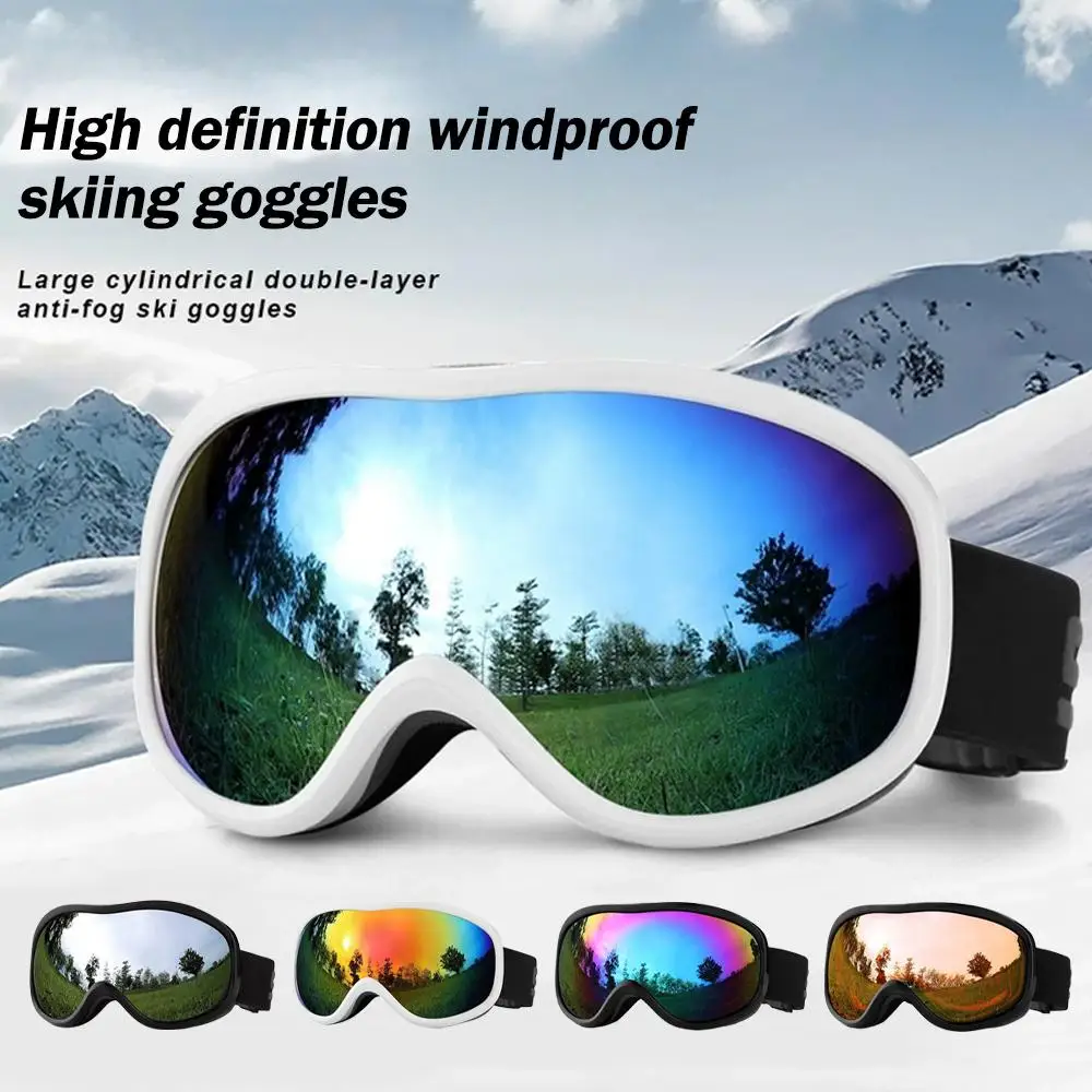 Double Layers Anti-Fog SKI Goggles Windproof Cycling Glasses Motorcycle Eyewear Snow Goggles Snowboard Outdoor Winter Sport N5P7
