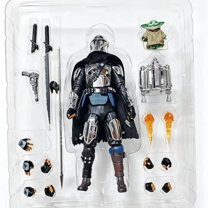 在庫あり-ko-mafex-スターウォーズ-マンダロリアン-20-電気メッキバージョン-no256-ディン・ジャレン-可動人形