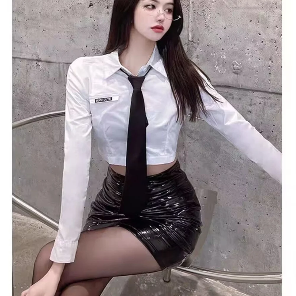 Korean Style Women Mini Skirt Bodycon Korean Style Skirt High Waist Skirt Slight Stretch Solid Pattern Club Night