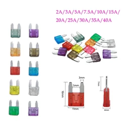 [50-10PCS] Sigortalar Mini Araba Sigortası 1A 2A 3A 5A 7.5A 10A 15A 20A 25A 30A 35A 40A Amp Klip Sigorta Seti Araba Kamyon için