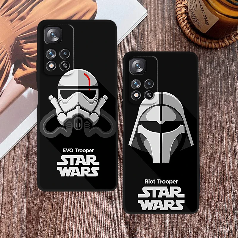 Star Wars Cool Logo For Xiaomi Redmi Note 13 12 11 11T 11S 10 10S 9 8 8T 7 6 Pro Plus 5G TPU Black Phone Case Cover