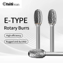 HILIXUN Tungsten Steel Grinding Head Carbide Rotary File Single And Double Groove Milling Cutter Metal Grinding Engraving Tool