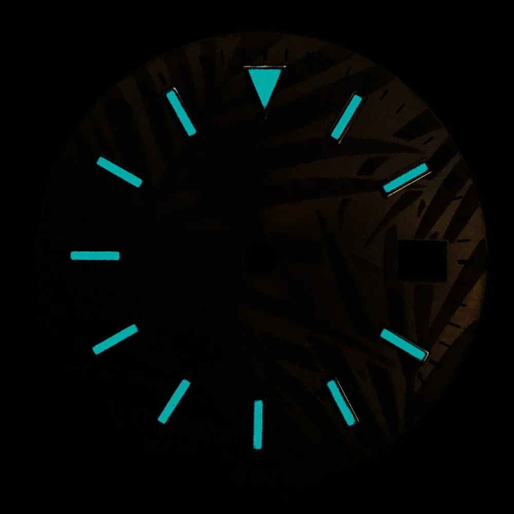 قرص غير معقم للحركة تصنعه بنفسك ، ساعة محسنة ، أخضر ، أزرق-أخضر ، توهج ليلي ، ، NH35 ، NH36 ، NH38 ، NH70