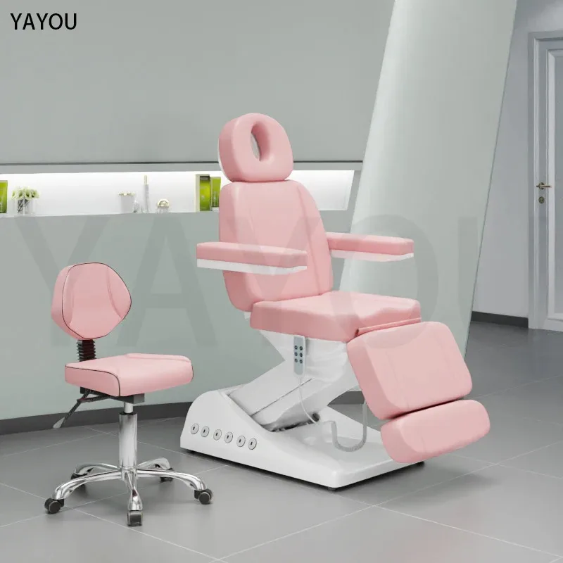 Massage Table & Bed,Hot Sale Curve Lash Leather Luxury pink Massage Bed Beauty Salon Furniture Table
