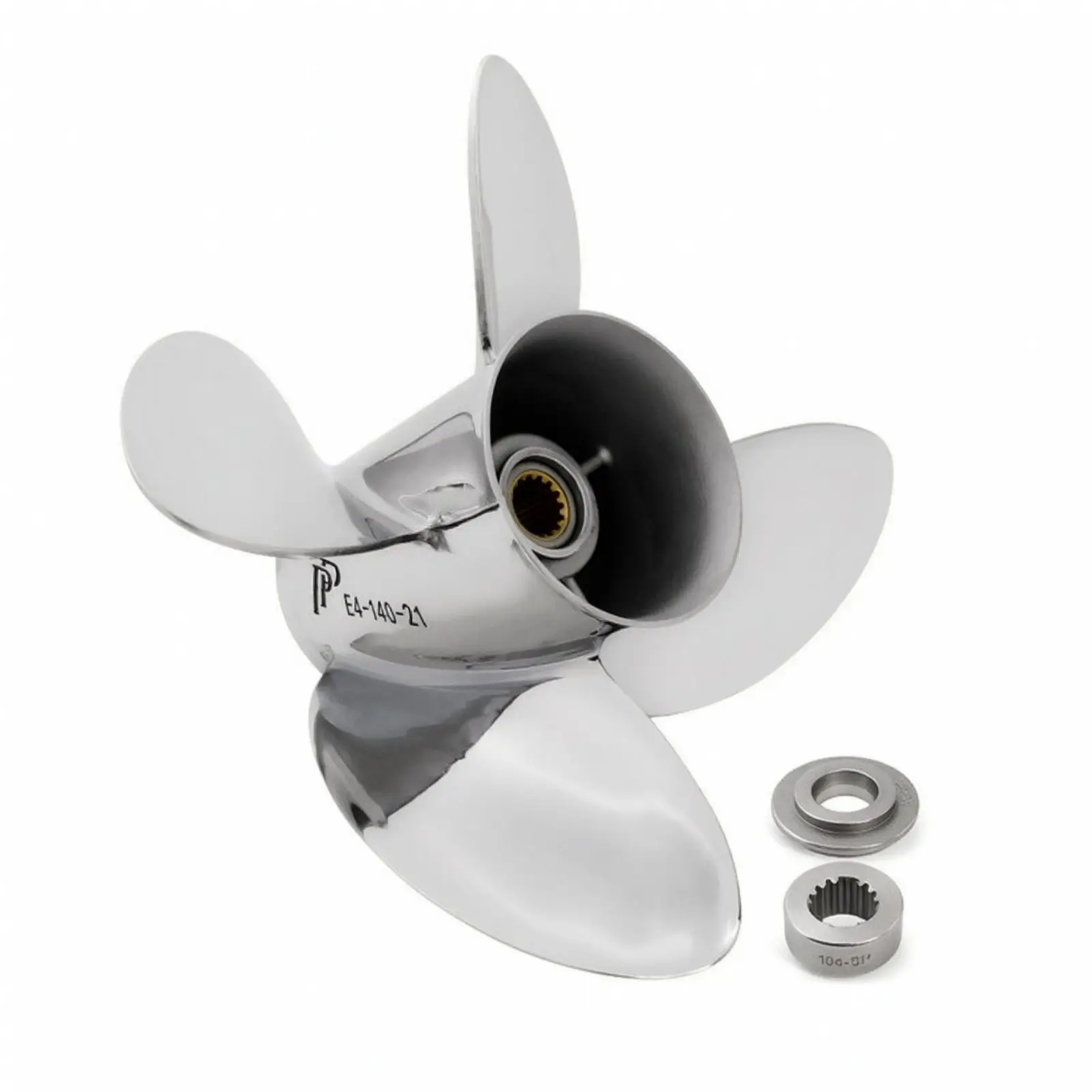 4-Blade Propeller Long-Lasting Stainless Steel Boat Propeller Fuel-Efficient