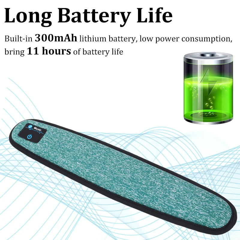 العظام التوصيل سمّاعات بلوتوث اللاسلكية ستيريو مكبر الصوت المحمولة تحت وسادة صندوق تشغيل الموسيقى تحسين النوم ل TikTok الفيسبوك