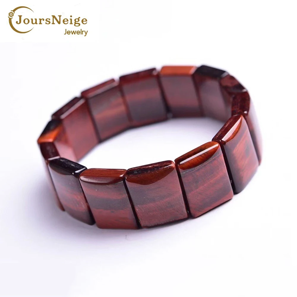 

Natural Red Tiger Eye Stone Bracelet Rock Elastic Bangle Crystal Gemstone Bracelets For Men Women Fashion Jewelry Gift