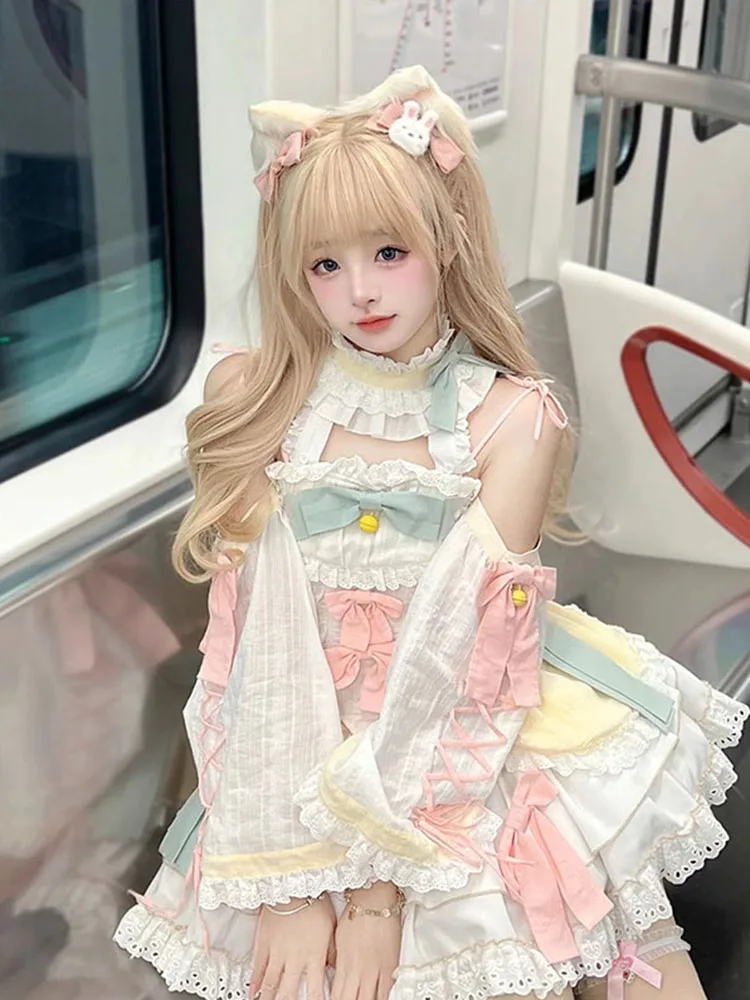 Generate Color Sweet Soft Girl Lolita Dress Women's Bell Waistcoat Suspender Suit