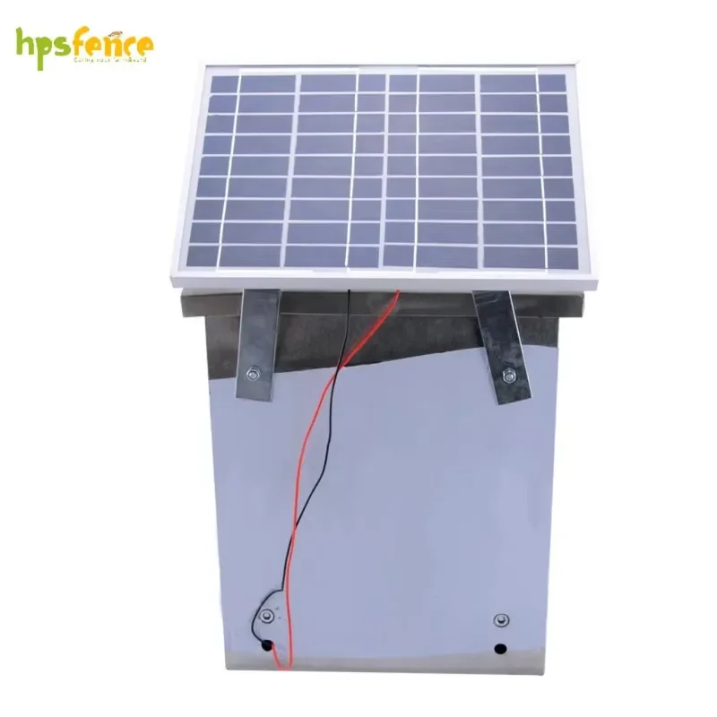 Brand For Waterproof 1J Solar Fence Energizer 10KM 9000V High Voltage with Stainless Steel Box for Livestock Animal Fencing view 5