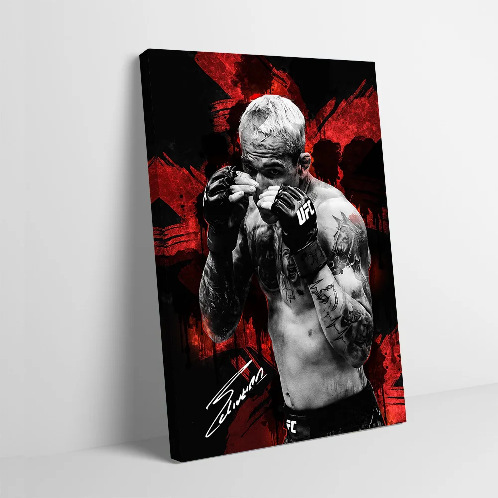 Charles Oliveira Boxer Fighter Portrait Printing Poster Custom Pictures Wall Art Canvas Painting Gift for Modern Home Decoration
