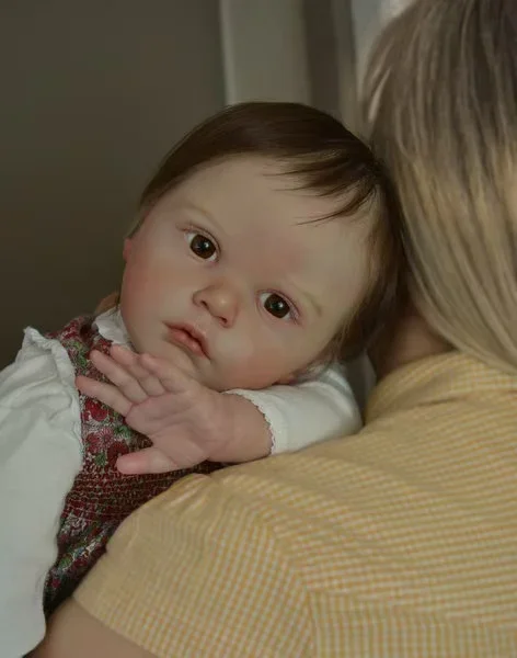 DLS مخصص محدود العرض 24 بوصة تولد من جديد الطفل ماتيا مع الشعر الجذور يدويا الانتهاء بالفعل مع فستان مختلف