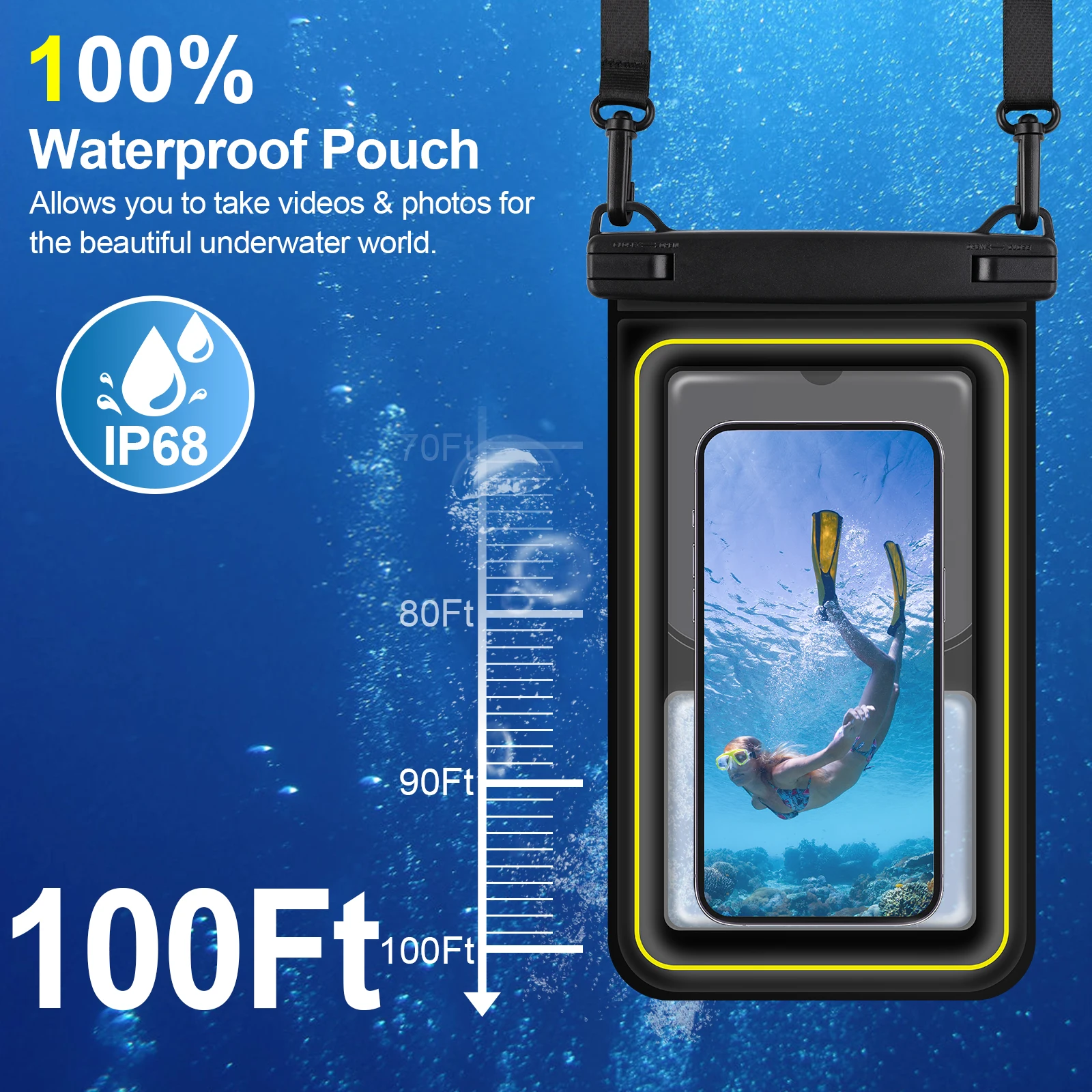 HAISSKY Large Float Waterproof Phone Pouch For iPhone 15 14 13 12 11 Pro Max 14 Plus Samsung S23 Ultra Swimming Water Proof Bags